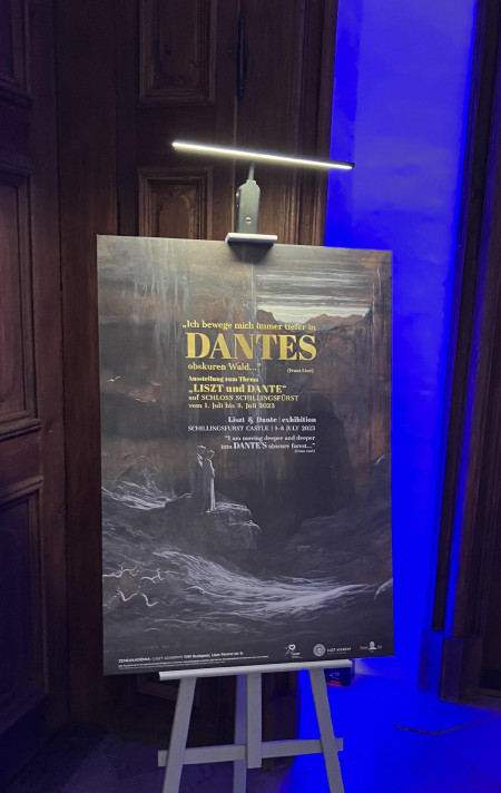 UNSERE AUSSTELLUNG ÜBER DIE BEZIEHUNG ZWISCHEN LISZT UND DANTE WURDE IN SCHILLINGSFÜRST ERÖFFNET